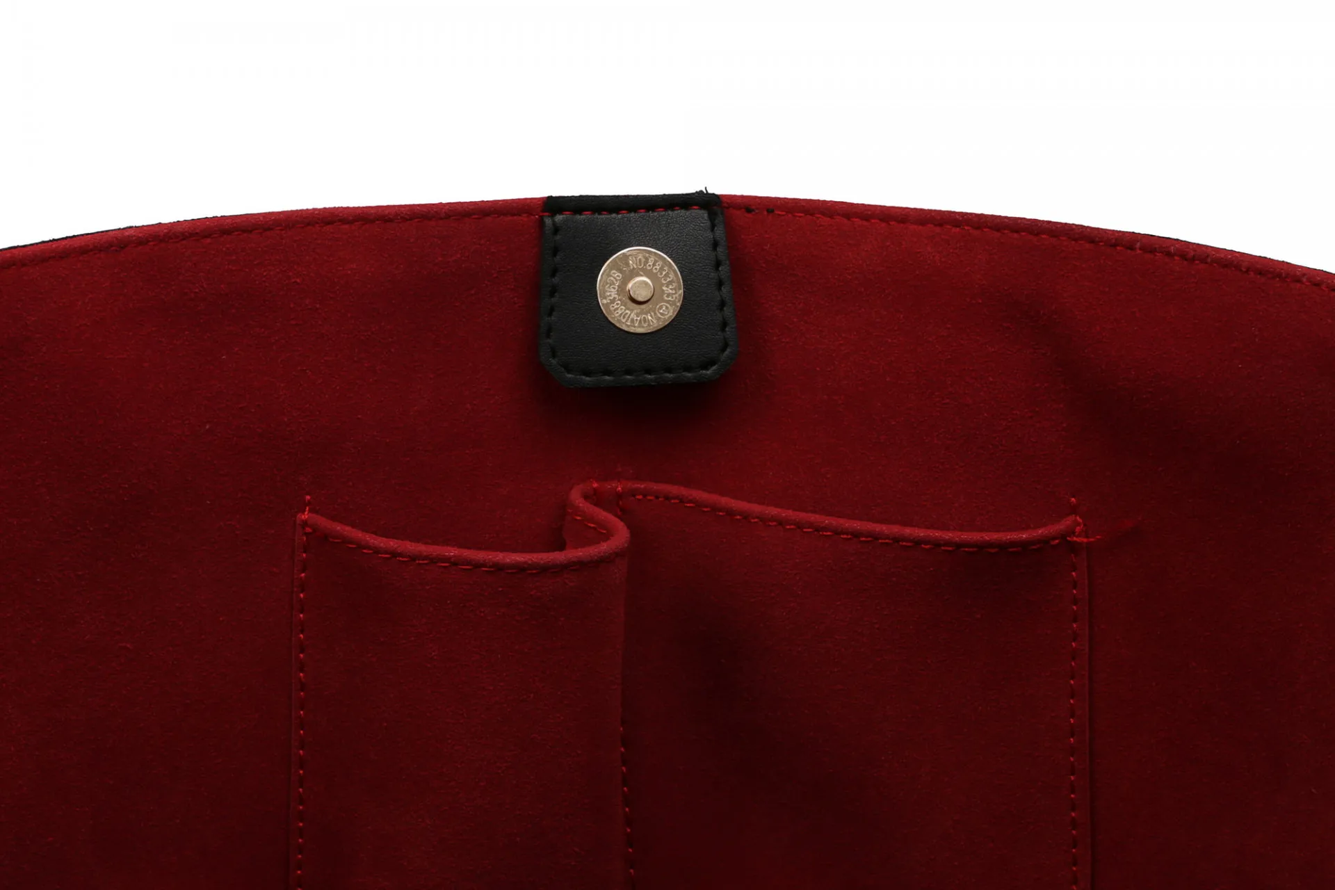 Женская сумка 1507 Черно-красная#8