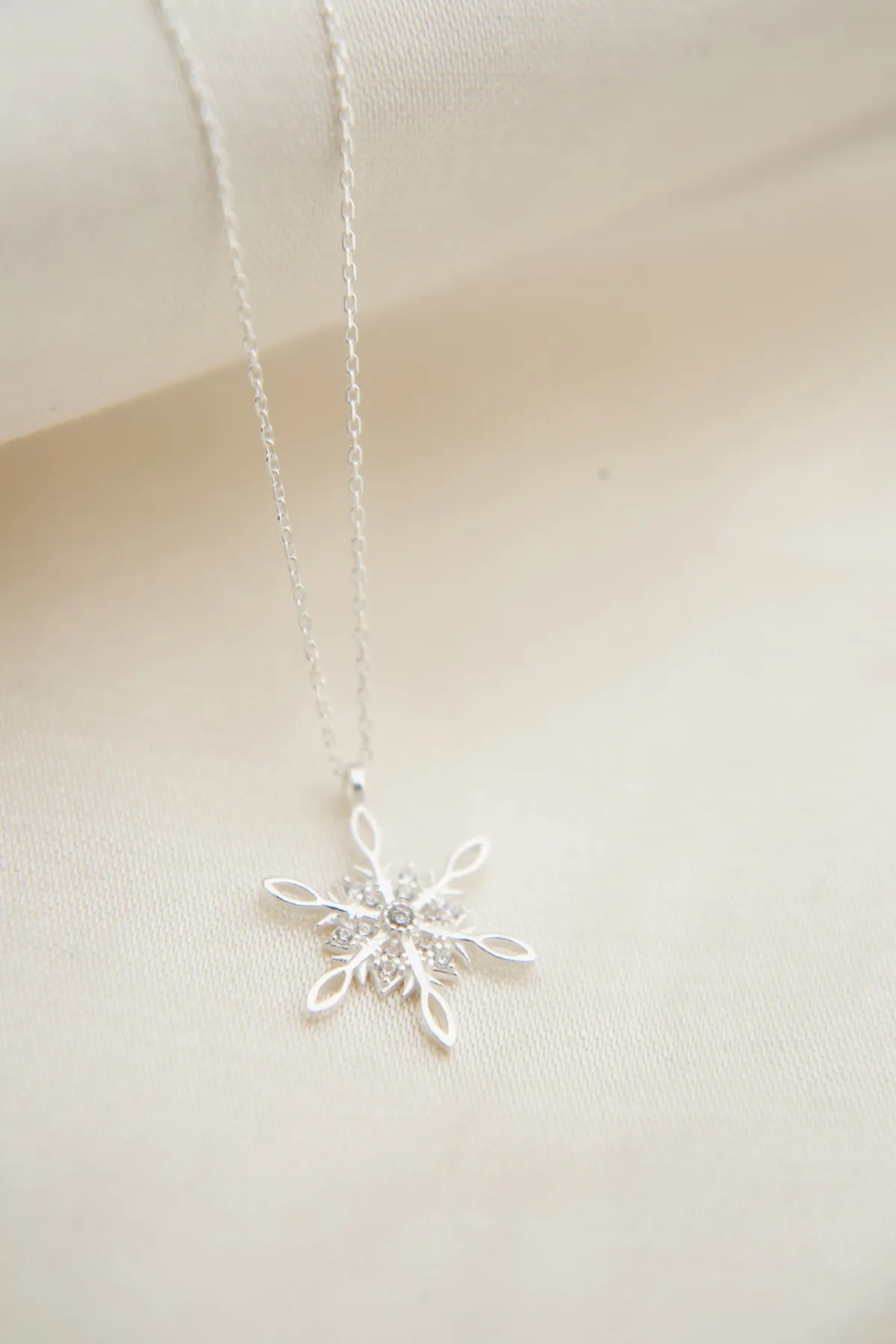 Женское серебряное ожерелье, модель: снежинка pp2025 Larin Silver#2