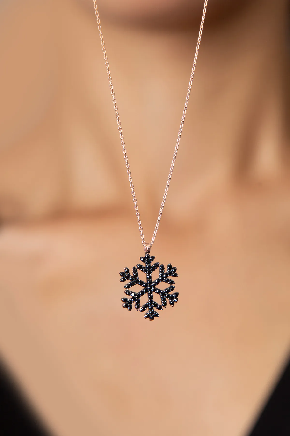 Женское серебряное ожерелье, модель: снежинка pp2108 Larin Silver#3