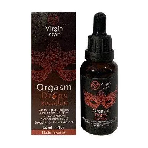 Ayollar uchun isituvchi tomchilar Virgin yulduzi Orgazm Drops Kissable#1