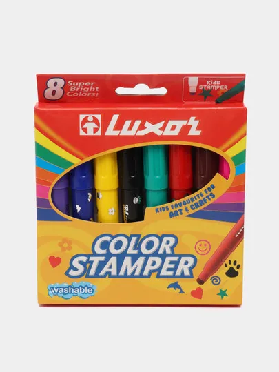 Фломастер-маркер Luxor Color Stamper 6130/8BX, 8 цветов#1