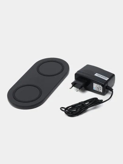 Беспроводное зарядное устройство Belkin Dual Pad Wireless Charging Qi, 2x 10W, black#1