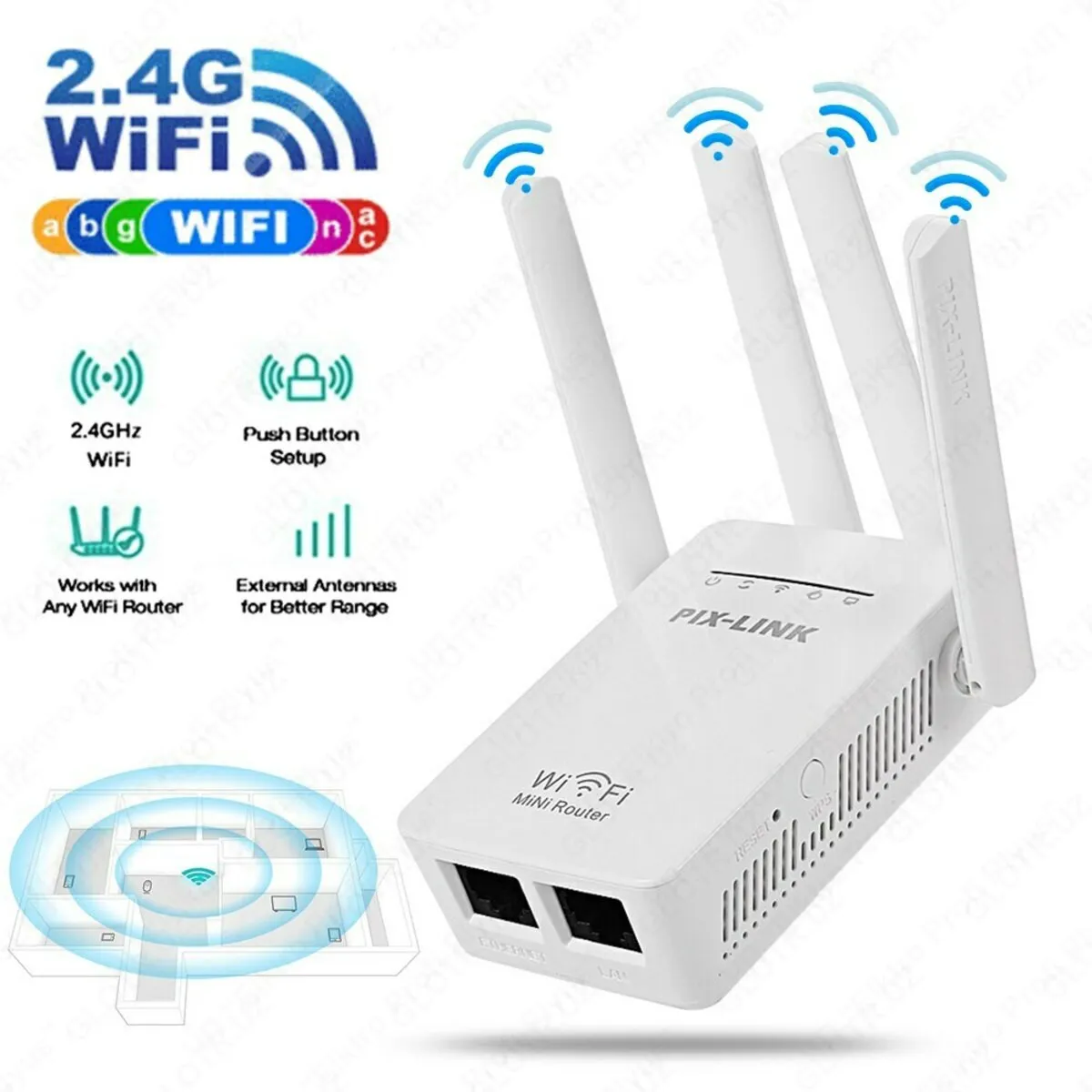 Wi-Fi signal kuchaytirgichi PIX-LINK LV-WR09#1