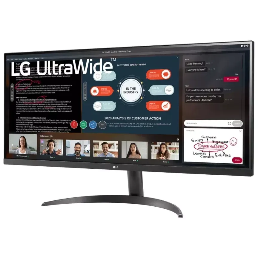  Monitor LG - 34" 34WP500-B / 34" / 2560 x 1080 / IPS / Mat#1