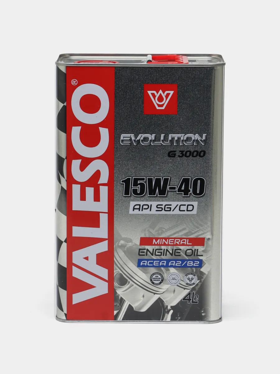 Масло минеральное VALESCO EVOLUTION G3000 Gasoline SAE  15W-40 API SG/CD  4/60/200/208л#1