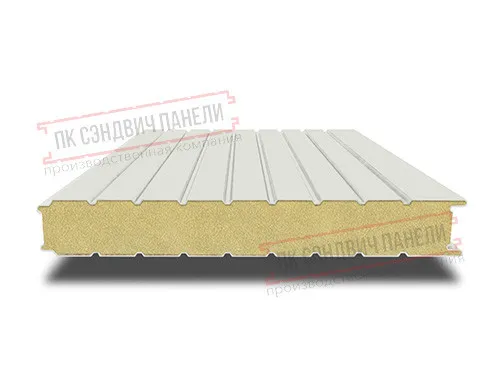 Стеновые сэндвич панели с пир 100 ral 9002 серо-белый#1