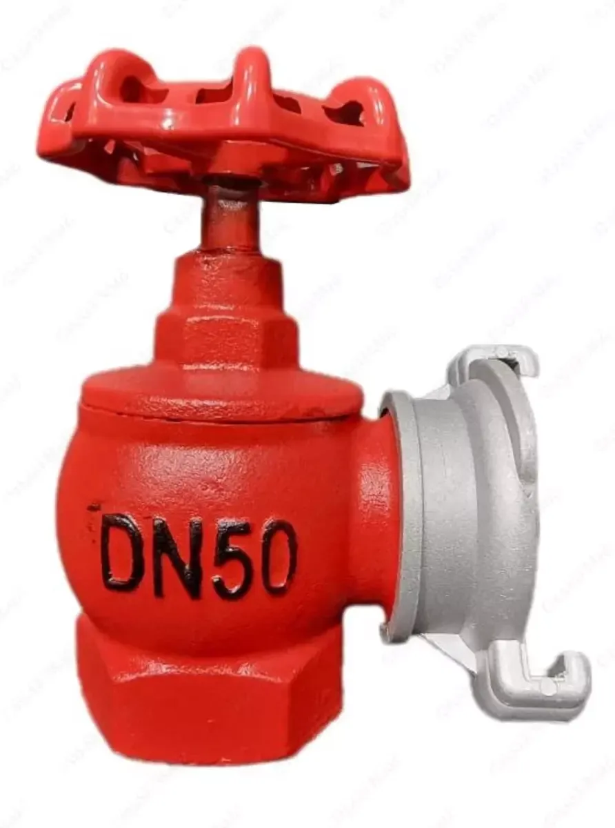 Пожарный рукавной вентиль КПЧ 90 градусов — кран угловой DN 50 (чугун) Китай#1