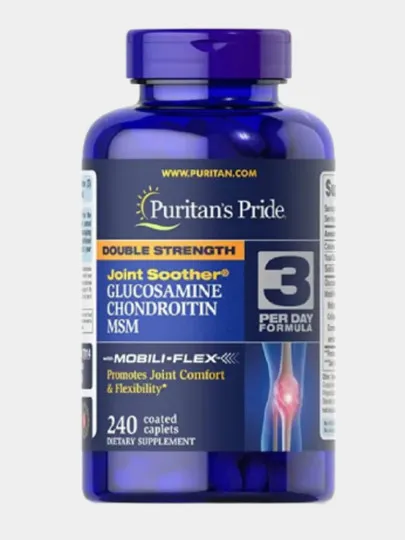 Глюкозамин Puritan's Pride Glucosamine, Chondroitin MSM, 240 капсул#1