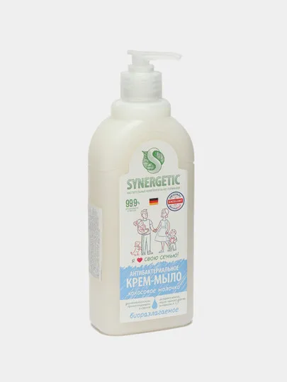 Антибактериальное крем-мыло Synergetic Кокосовое молочко, чистота и ультразащита 99.9%, 0.5 л#1