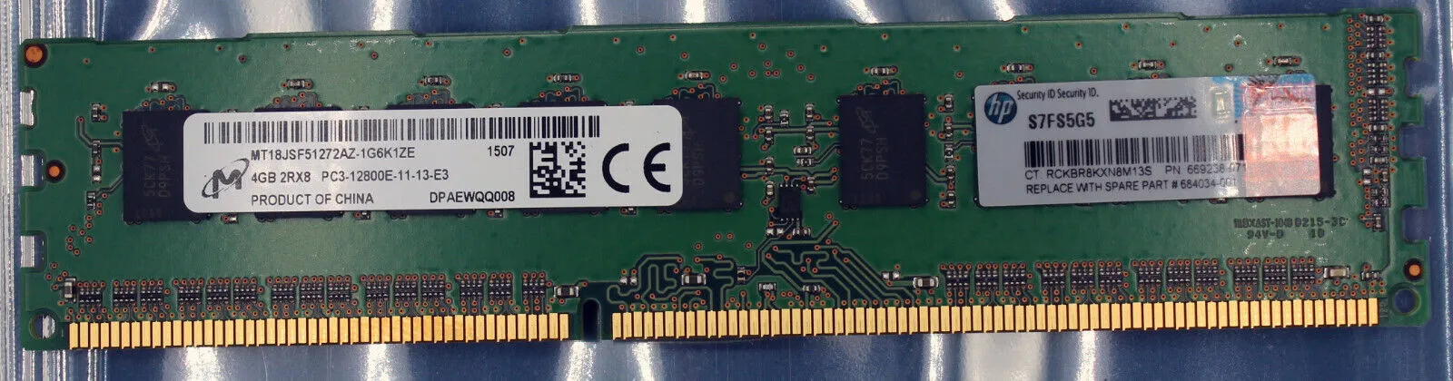 Оперативная память 684034-001 4GB 2Rx8 pc3/12800e/11/13/e3 DDR3 RAM Memory#1
