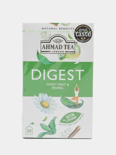 Травяной чай Ahmad Tea Digest Сладкая мята и фенхель 20 пакетиков#1