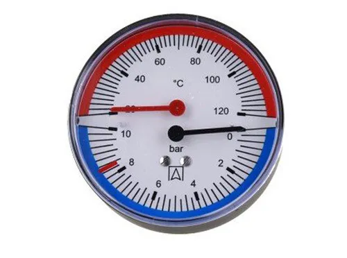 Термоманометр тм 80, 10 бар, 20-120°с арт. 63343 afriso#1
