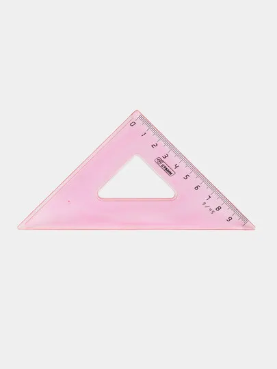 Линейка треугольная Стамм Neon Crystal, 45°, 9 см#1
