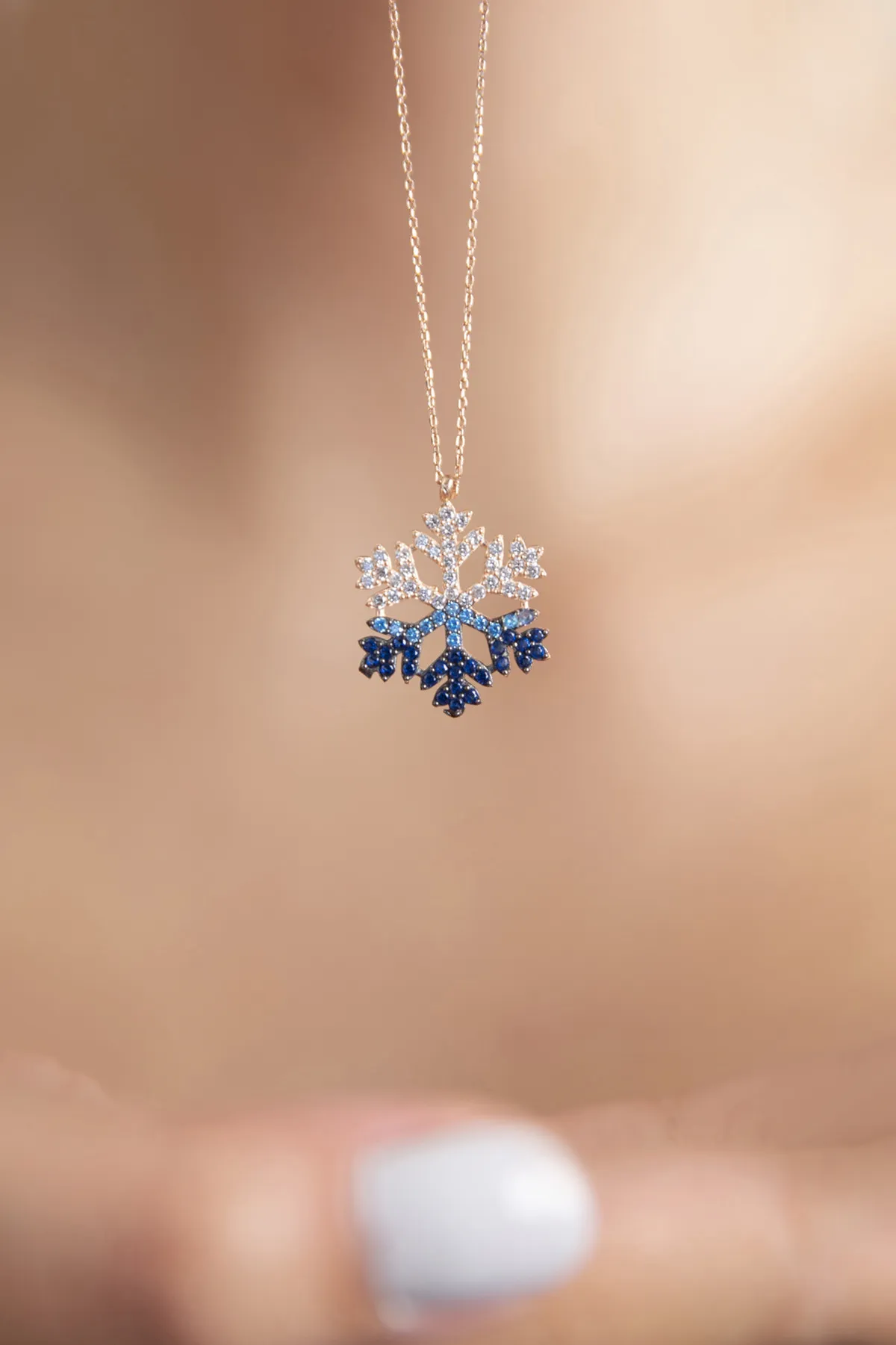Серебряное ожерелье, модель: снежинка pp2108 Larin Silver#1