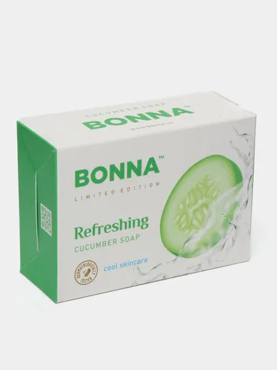 Мыло крем Bonna refreshing cucumber, 150 гр#1
