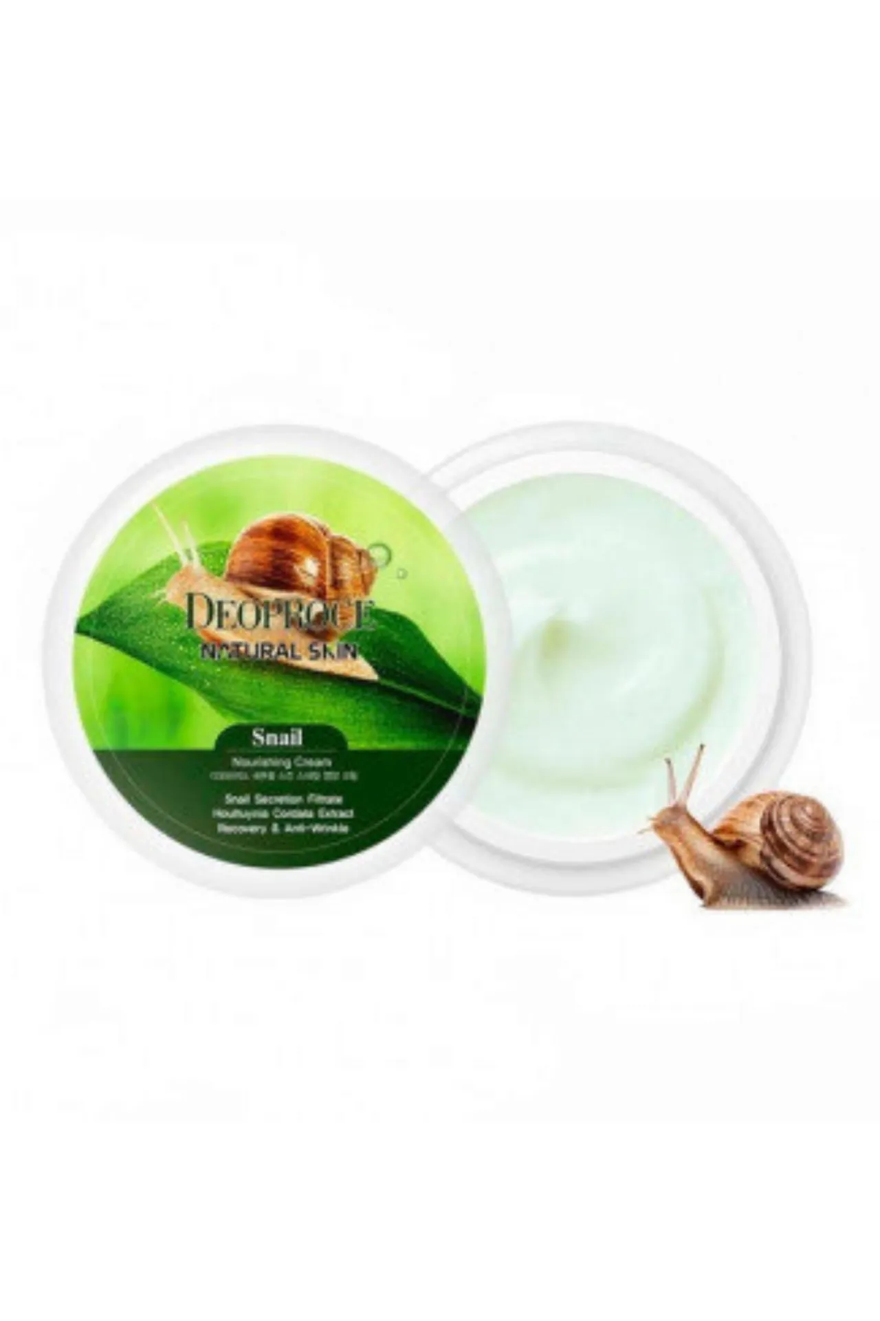 Крем для лица и тела с улиточным экстрактом natural skin snail nourishing cream 5529 Deoproce (Корея)#1