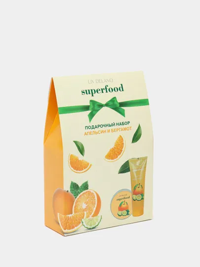 Подарочный набор Supefood Апельсин и бергамот, крем для тела + гель для душа#1