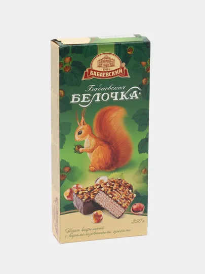 Вафельный торт Бабаевская Белочка с орехами, 250 гр#1