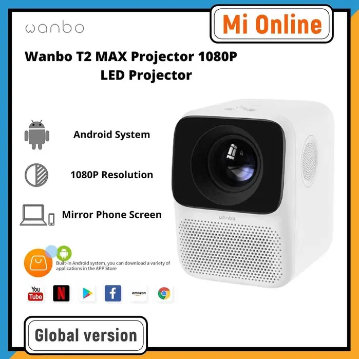 Проектор/видеопроектор Xiaomi Wanbo Smart Projector T2 Max FULL HD#1