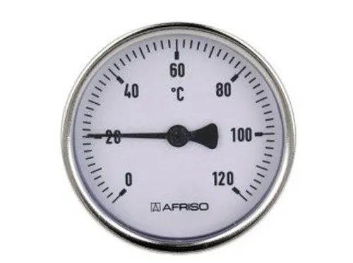 Bimetalik termometr bith 63 68 mm 0-120 ° c afriso san'at. 63802#1