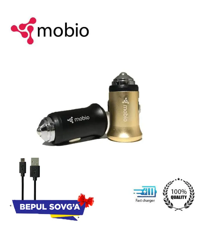 Автомобильное зарядное устройство Mobio Fast +BONUS USB BLACK Samsung USB (BONUS)#1