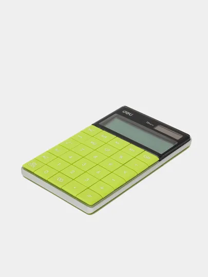 Калькулятор Deli E1589, 12 цифр, зеленый, 164.6*129.9*14.6 мм#1