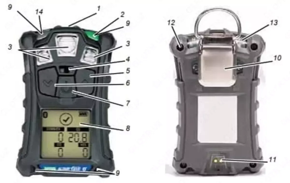 Portativ ko'p gaz detektori (Gaz analizatori) ALTAIR 4XR O2-CO-H2S-CH4#1