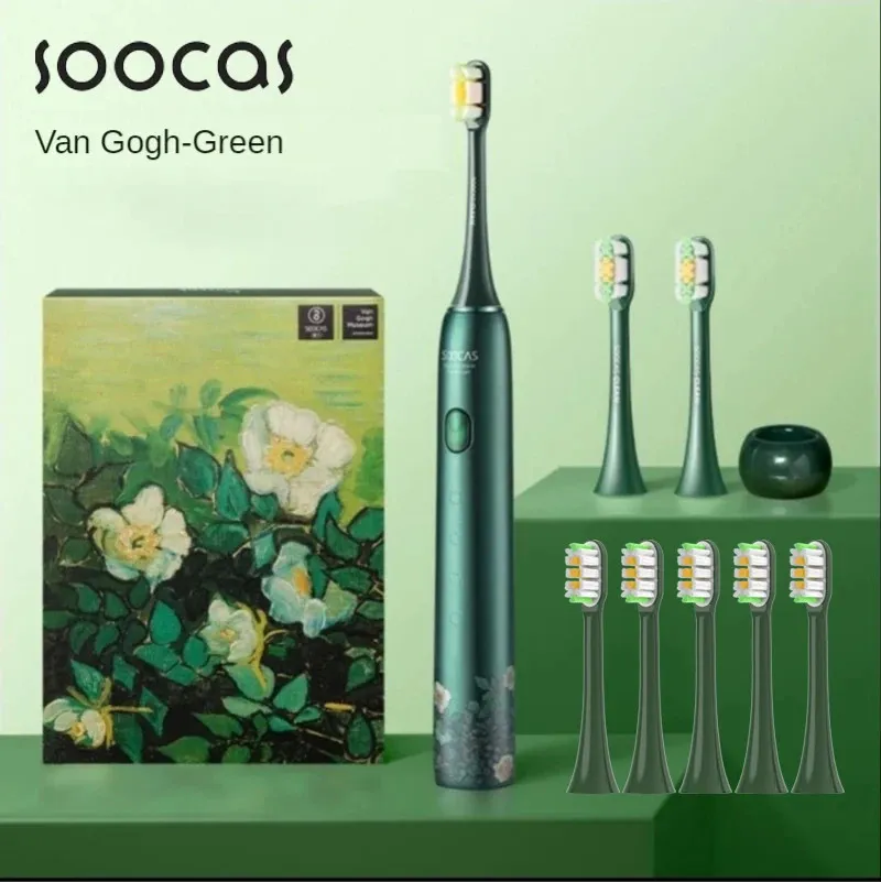 Aqlli elektr tish cho'tkasi Xiaomi Soocas X3U Van Gogh muzeyi dizayni, yashil#1