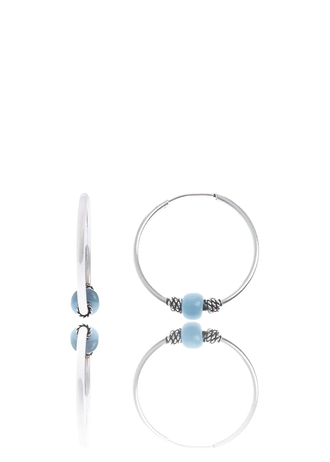 Серебряные серьги - синие камушки p2158 Larin Silver#1
