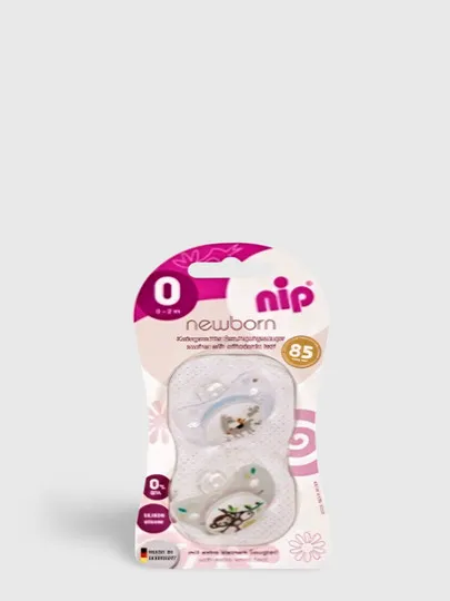 Nip Соска-пустышка "Newborn", СИЛИКОН, (светиться в темноте), 0-2 месяцев, размер 0#1