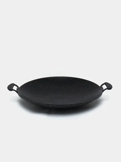 Гранитная сковорода с выпуклым днищем, 40 см, черный#1