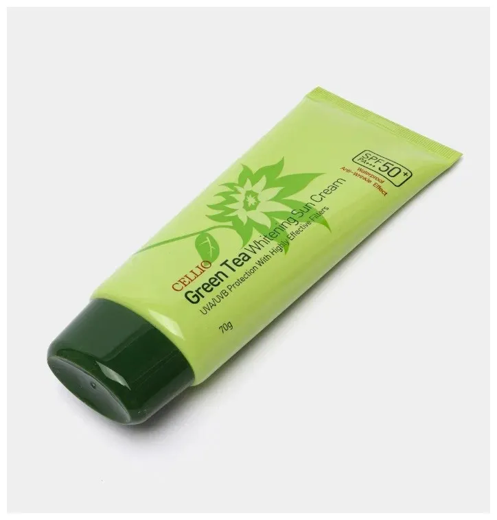 Солнцезащитный крем для лица Cellio Green Tea Whitening Sun Cream SPF50#1