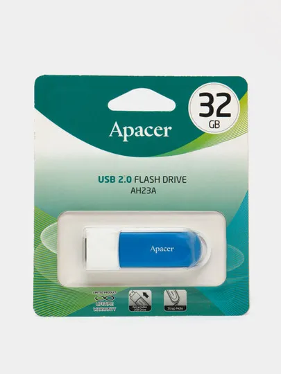 Карта памяти Apacer USB2.0 Flash Drive AH23A 32GB White#1
