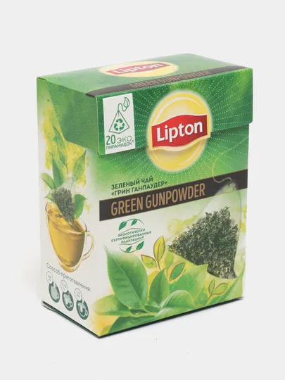 Зеленый чай Lipton Green Gunpowder, 20 пирамидок#1