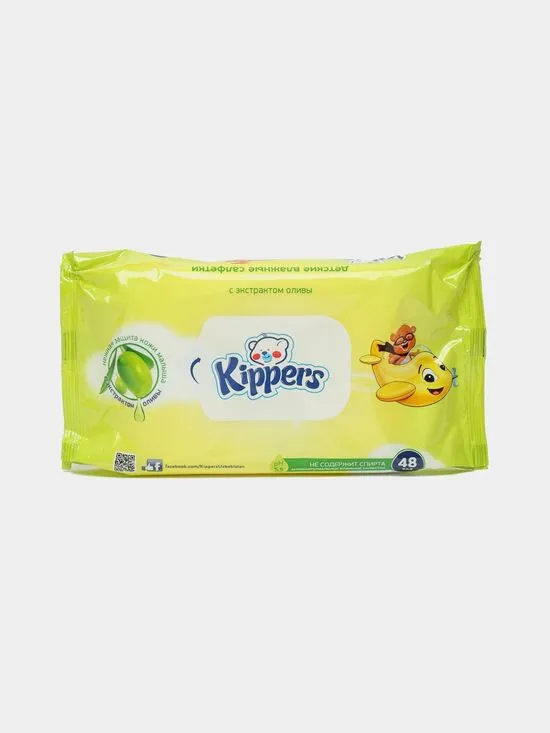Детские влажные салфетки "Kippers"- 48 шт#1
