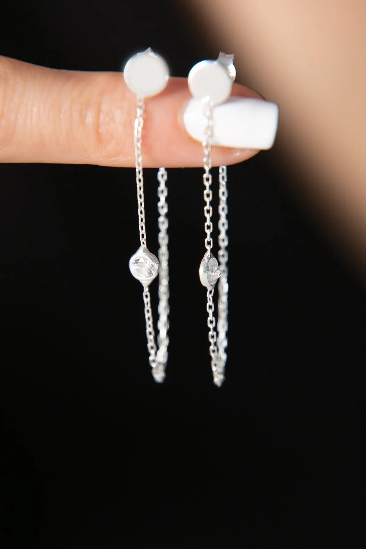 Серебряные серьги, модель: камень pp65046 Larin Silver#1