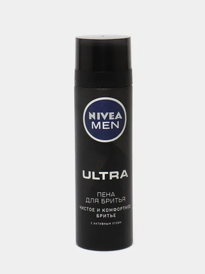 Пена для бритья Nivea Men Ultra, чистое и комфортное бритьё, 200 мл#1