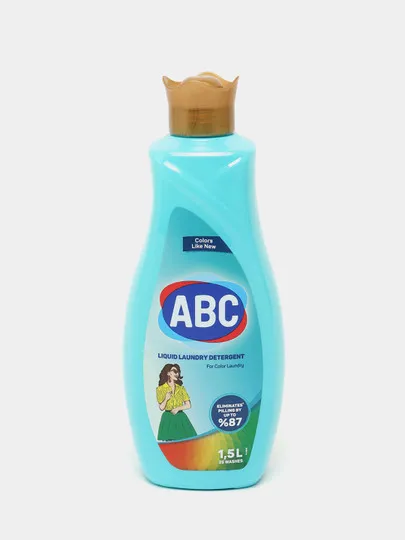 Жидкое стиральное ср-во ABC для цветной стирки 1,5 л#1