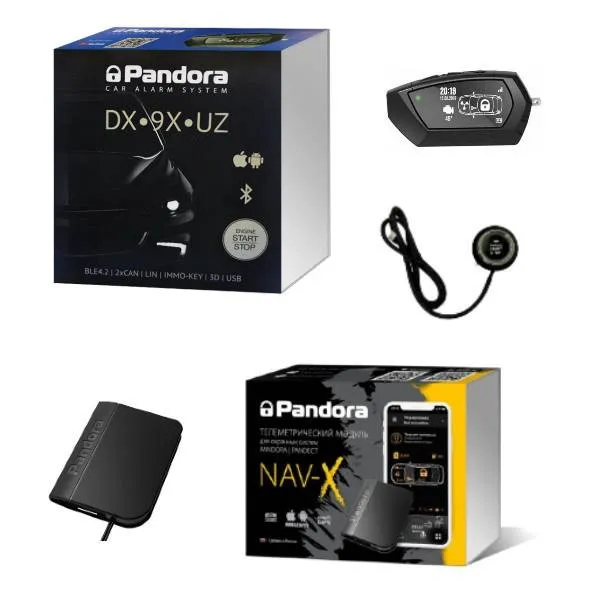 Комплект охранно-сервисная система Pandora DX 4GL, 3G-технологий + Кнопка зажигания Старт/стоп#1