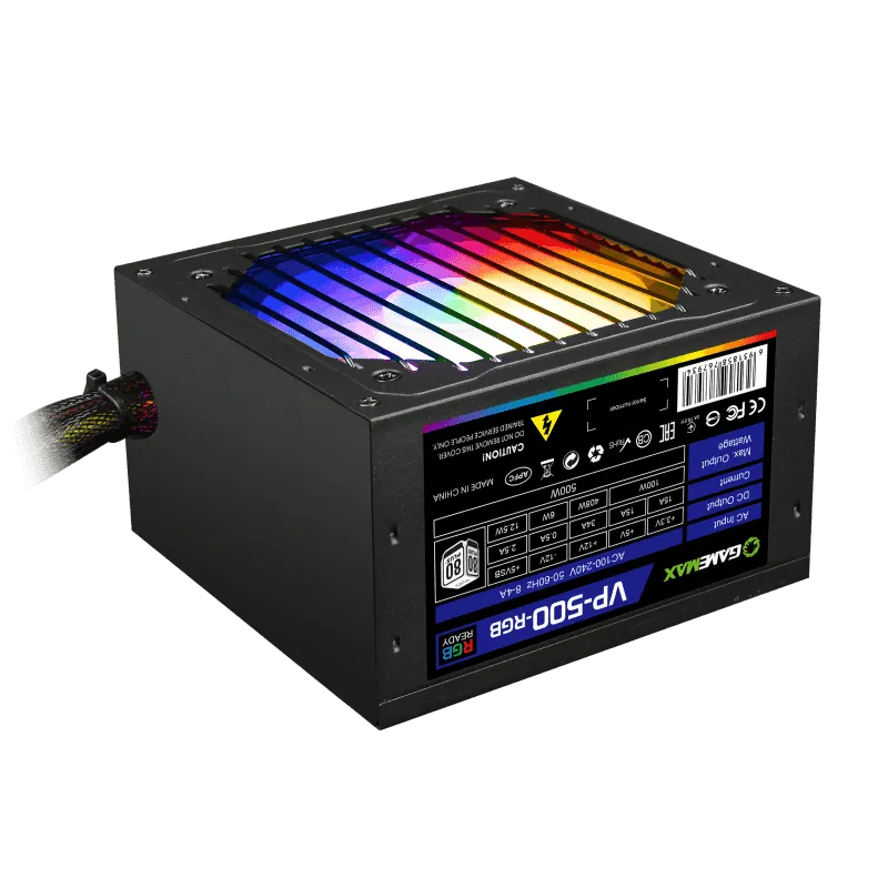 Quvvat manbai GameMax VP-500-RGB 500W 80-PLUS#1