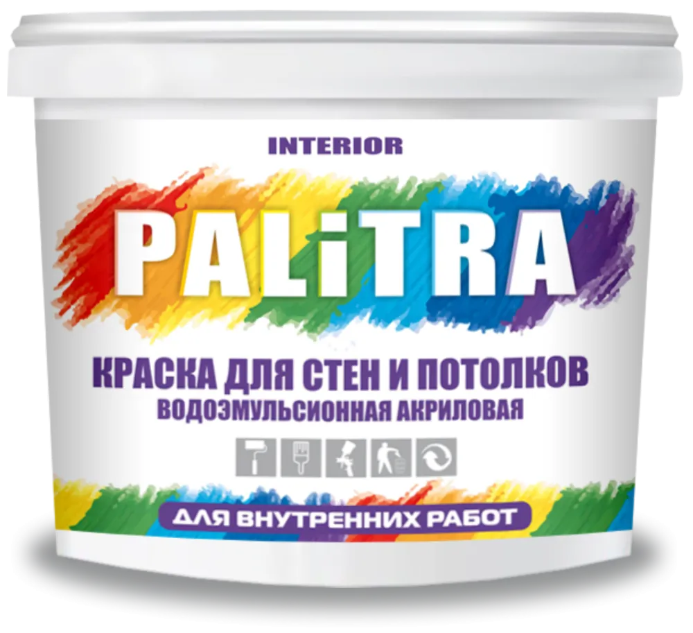 Краска для стен и потолков "palitra-interior" (для внутренних работ)#1