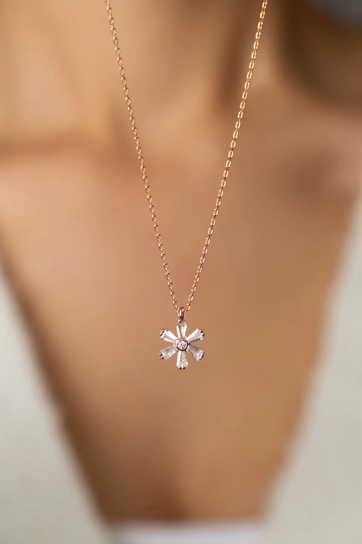 Серебряное ожерелье в форме цветка kls2067 Larin Silver#1