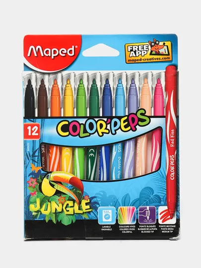 Фломастеры Maped Color'Peps, 12 цветов - 1#1
