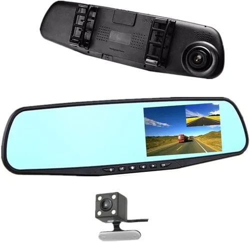 Видеорегистратор-зеркало Vista 701 4.3 дюйма с камерой заднего вида#1