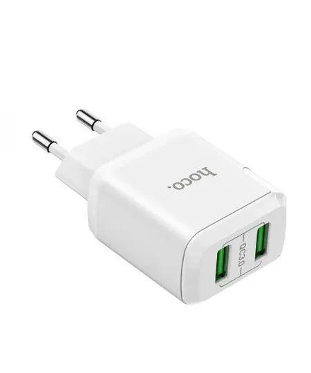 Сетевое зарядное устройство  Hoco N6 Charmer dual port charge белый#1
