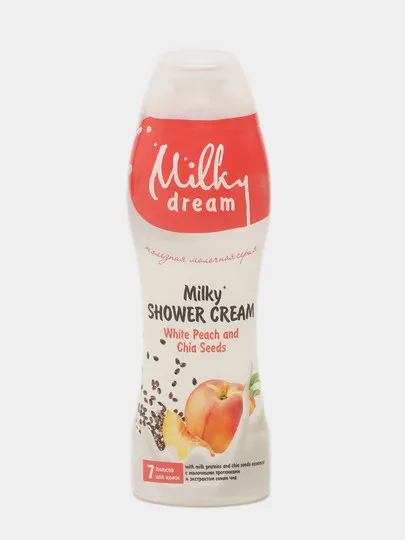 Milky Dream" Крем-гель для душа "Белый персик и семена чиа" 500 мл#1