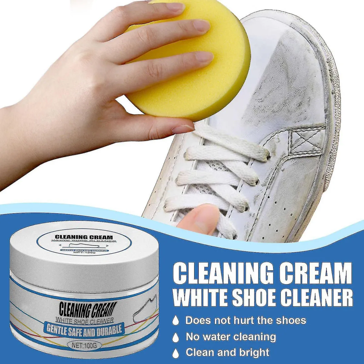 Крем для очистки обуви White shoe cleaner#1