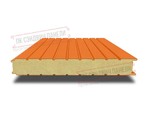 Стеновые сэндвич панели с ппу 40 ral 2004 темно-оранжевый#1