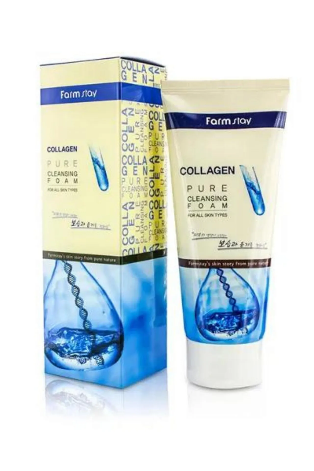 Пенка очищающая с коллагеном collagen pure cleansing foam 5520 FarmStay (Корея)#1