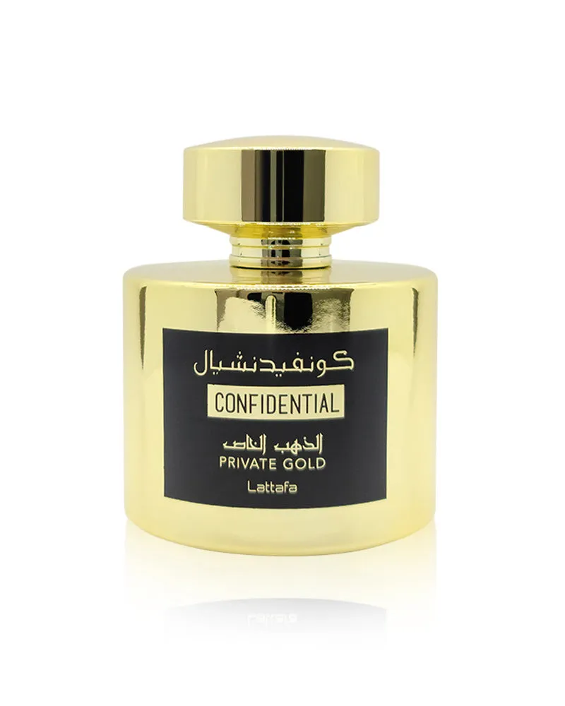 Parfyumeriya suvi Confidential Private Gold Lattafa parfyumeriya, erkaklar va ayollar uchun, 100 ml#1